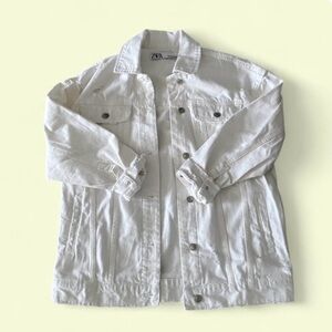 Zara Cream Denim Jacket